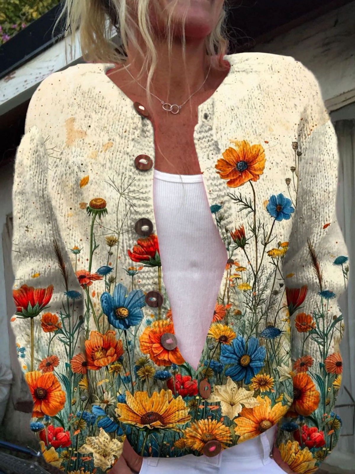 Cárdigan Rosario | Flores silvestres que dan color a tu día