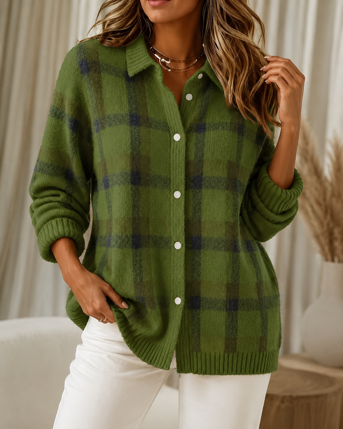Chaqueta de punto Pilar | Retro, cálida y lista para cualquier momento