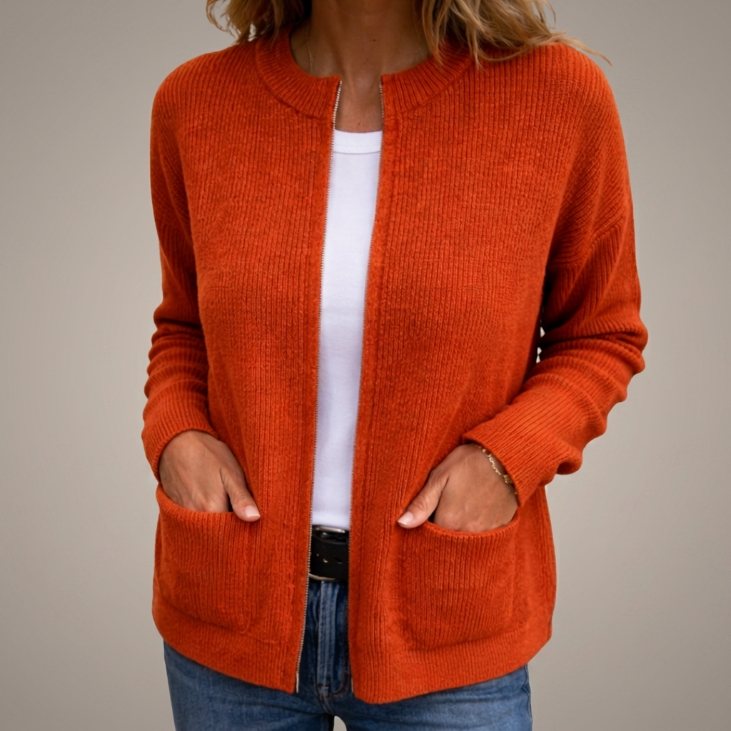 Chaqueta de punto Luz | Con cremallera y con bolsillos